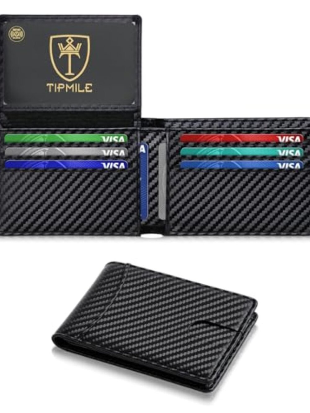 Wallet for Men Slim RFID Blocking Credit Card Holder Leather Wallet